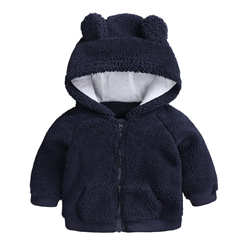 Baby Girl Jackets Autumn Winter Outerwear Cotton Garment Cartoon Hooded Coat for Baby Boy Clothing Kids Clothes 4 Colors Warm