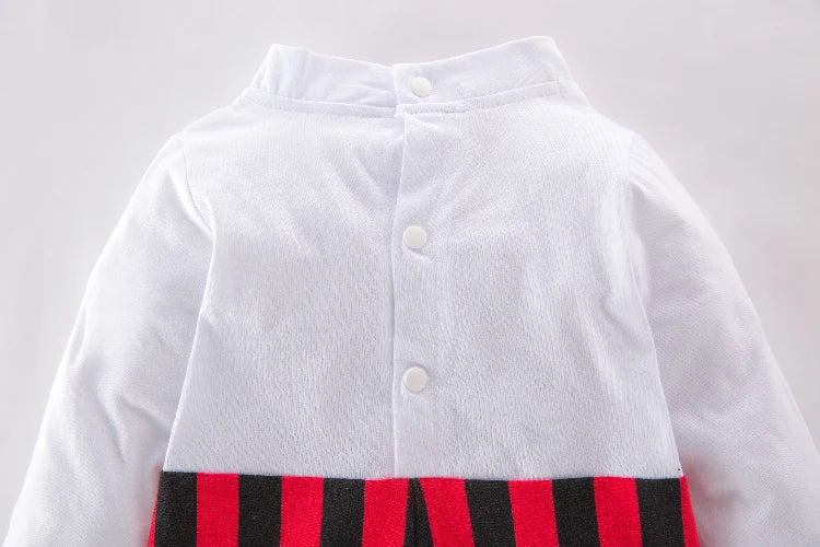 Baby Boys Girls Captain Pirate Costume Infant Toddler Romper Jumpsuit Umorden Halloween Purim Party Fancy Dress Red Stripe