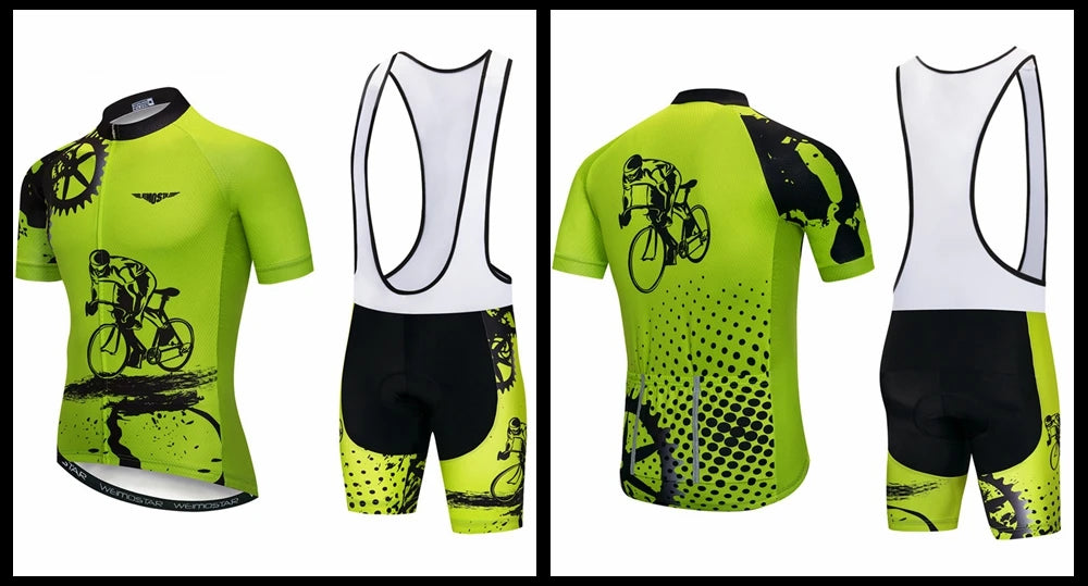 Weimostar Pro Team Cycling Jersey Set Men Mountain Bike Clothing Suits Summer MTB Bicycle Wear Clothes Anti-UV Biking Outfits