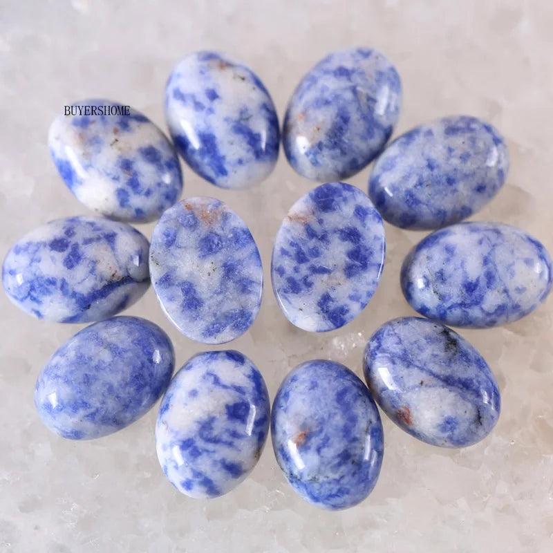 18x13MM Oval Natural Lapis Zoisite Crystal CAB Cabochon For Making Neckalce Pendant Earrings 10Pcs