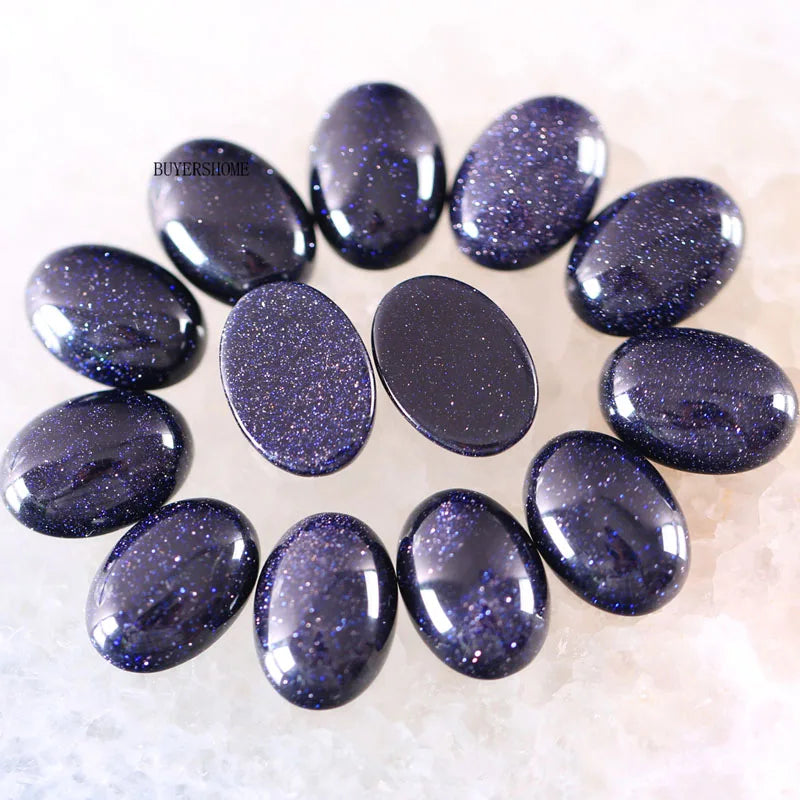 18x13MM Oval Natural Lapis Zoisite Crystal CAB Cabochon For Making Neckalce Pendant Earrings 10Pcs