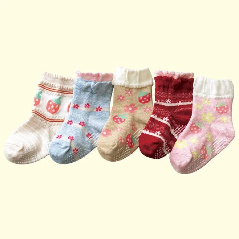 6Pairs Children Socks Baby Boys Shoes non-slip Floor Shoe Bebe Slippers casual cotton Child pantufa Short Socks