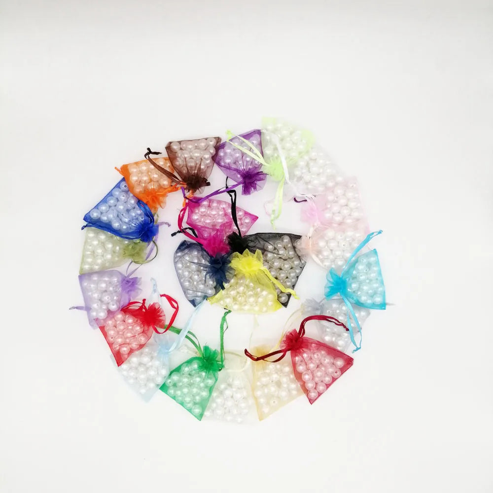 1000pcs 5x7 7x9 9x12 10x15 Small Organza Gift Bag For Jewelry Packaging Display Christmas Wedding Jewelry Storage Drawstring Bag