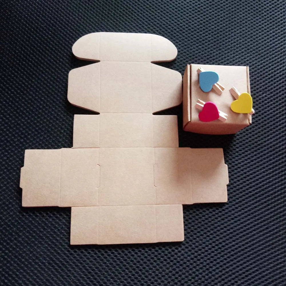 100pcs Brown Kraft Paper Box Gift Packing Box Gift Boxes For Jewelry/Wedding/Necklace Jewelry Packaging Display Storage Boxes