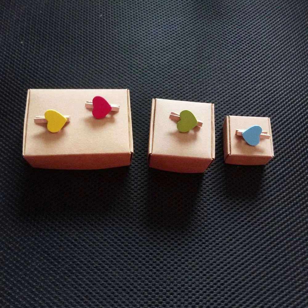 100pcs Brown Kraft Paper Box Gift Packing Box Gift Boxes For Jewelry/Wedding/Necklace Jewelry Packaging Display Storage Boxes