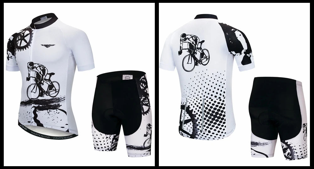 Weimostar Pro Team Cycling Jersey Set Men Mountain Bike Clothing Suits Summer MTB Bicycle Wear Clothes Anti-UV Biking Outfits