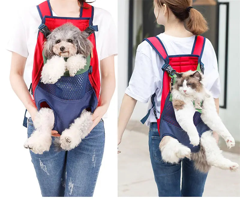Pet dog cat carrier backpack travel carrier front chest large portable bags for pet outdoor transportin mochila para perro