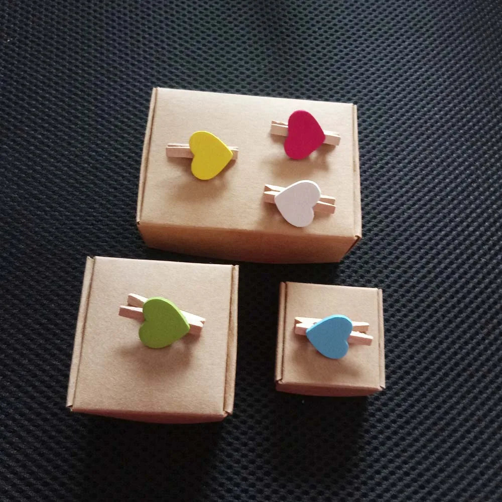 100pcs Brown Kraft Paper Box Gift Packing Box Gift Boxes For Jewelry/Wedding/Necklace Jewelry Packaging Display Storage Boxes