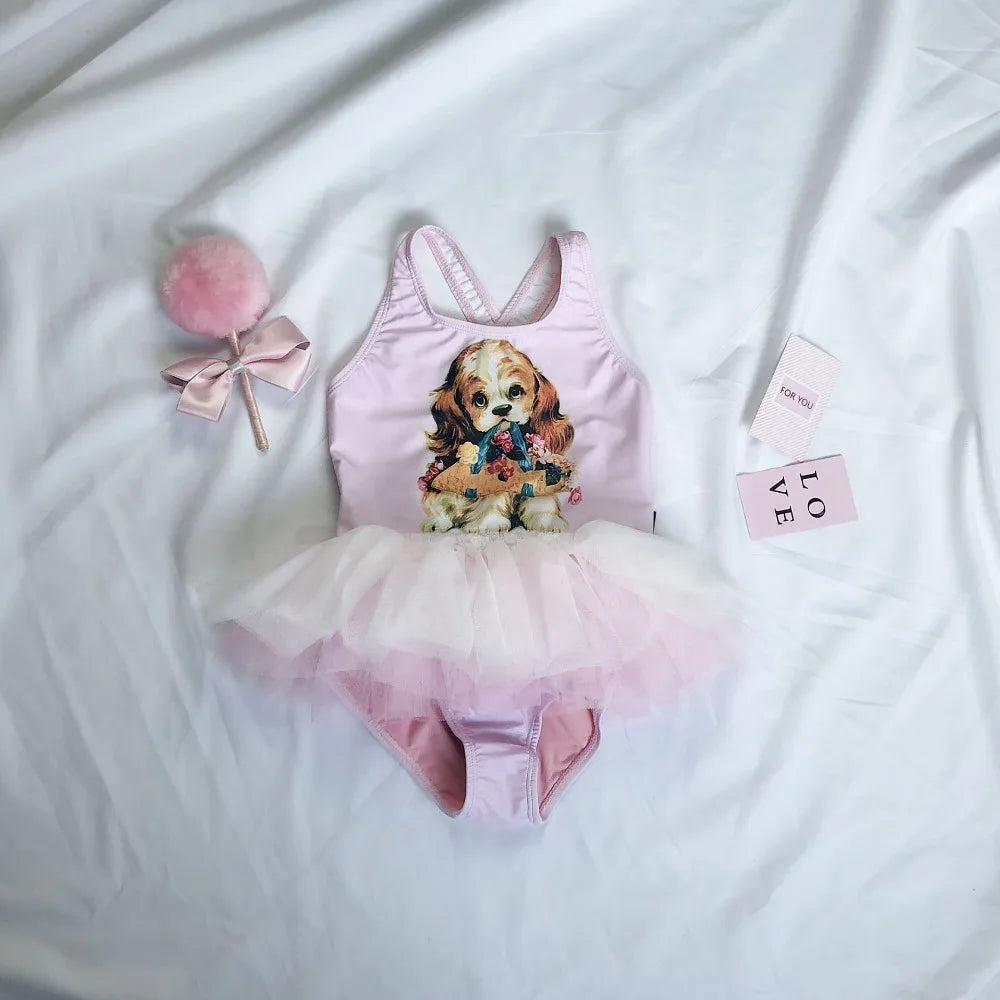 UPF 50+ Kids Swimwear Baby Girls Cartoon Tutu Swimsuit New Summer Sleeveless Beachwear Infant Clothes Bathing Suit Brand Sale