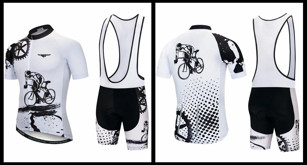 Weimostar Pro Team Cycling Jersey Set Men Mountain Bike Clothing Suits Summer MTB Bicycle Wear Clothes Anti-UV Biking Outfits
