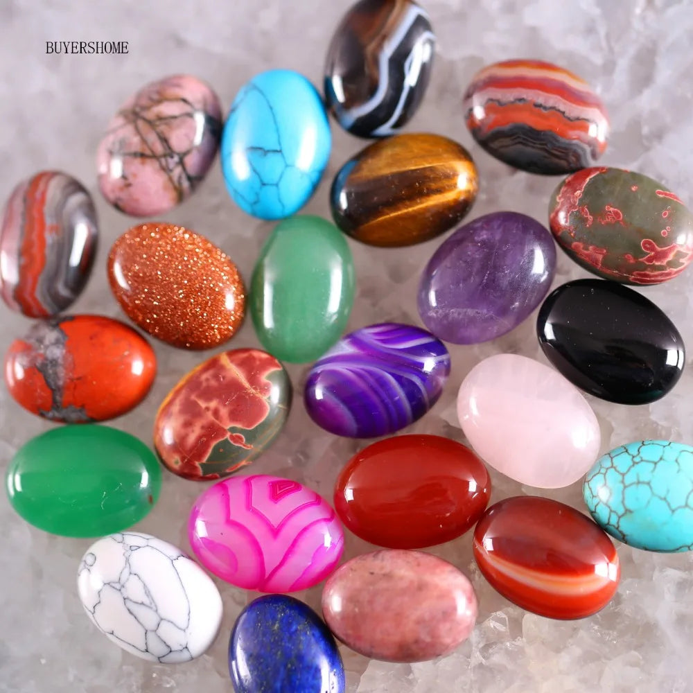 18x13MM Oval Natural Lapis Zoisite Crystal CAB Cabochon For Making Neckalce Pendant Earrings 10Pcs