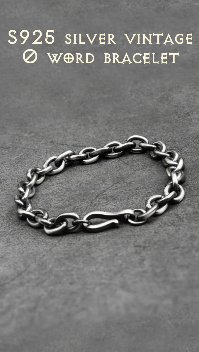 925 Silver bracelet for men women fashion Jewelry High quality brief