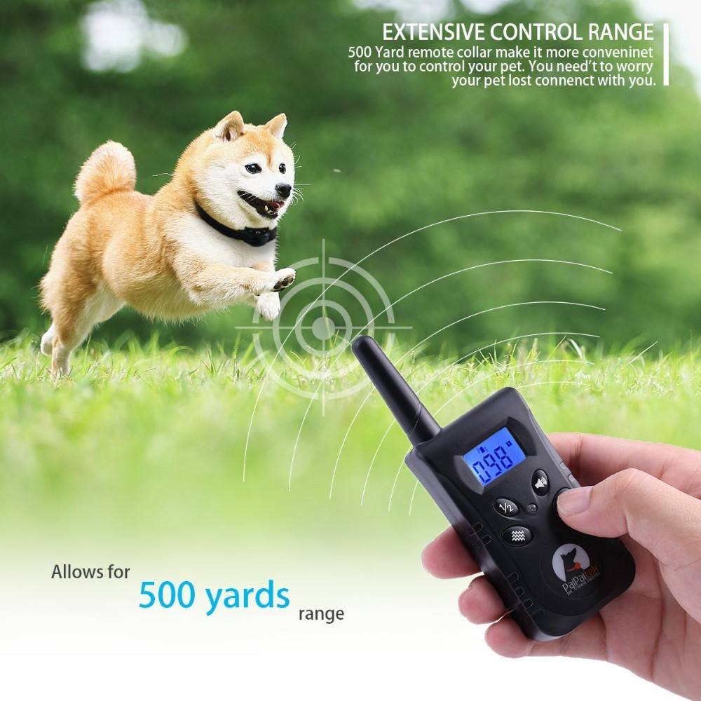 Paipaitek 500yd Dog Training Collar Anti Bark Shocker for S/M Dogs Electric Dog Collar With Remote Rechargeable Waterproof