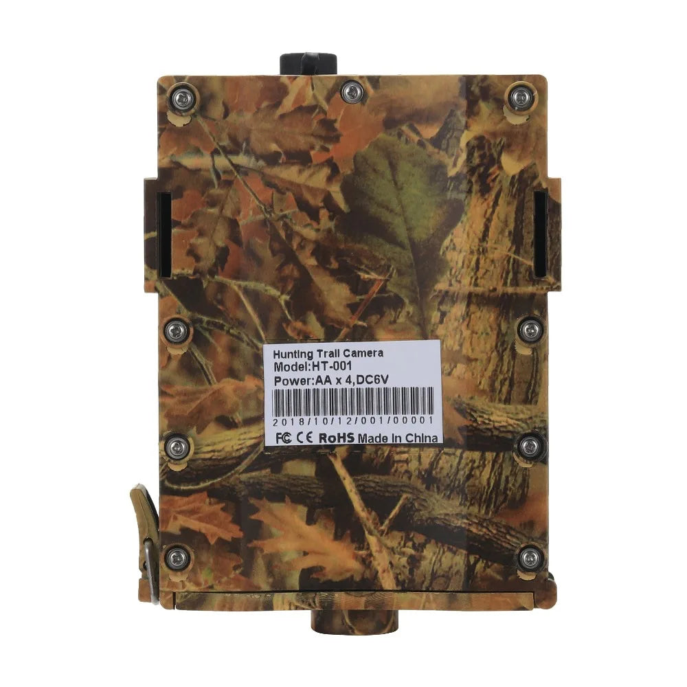 12MP Waterproof Hunting Trail Camera 850NM Night Vision HT001B Wild Surveillance Photo Traps for Wildlife Tracking