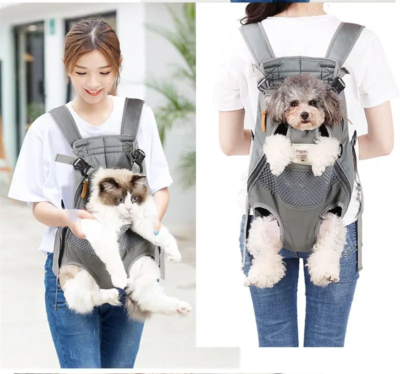 Pet dog cat carrier backpack travel carrier front chest large portable bags for pet outdoor transportin mochila para perro
