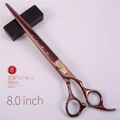 Fenice 7.0 7.5 8.0 inch professional JP440C pet dog cat grooming cutting scissors straight shears