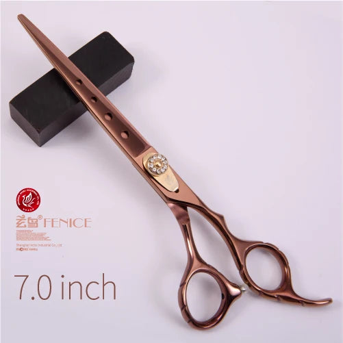 Fenice 7.0 7.5 8.0 inch professional JP440C pet dog cat grooming cutting scissors straight shears