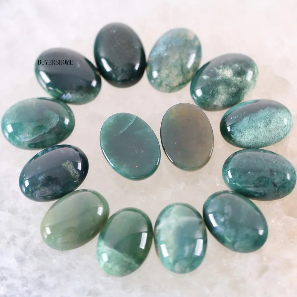18x13MM Oval Natural Lapis Zoisite Crystal CAB Cabochon For Making Neckalce Pendant Earrings 10Pcs