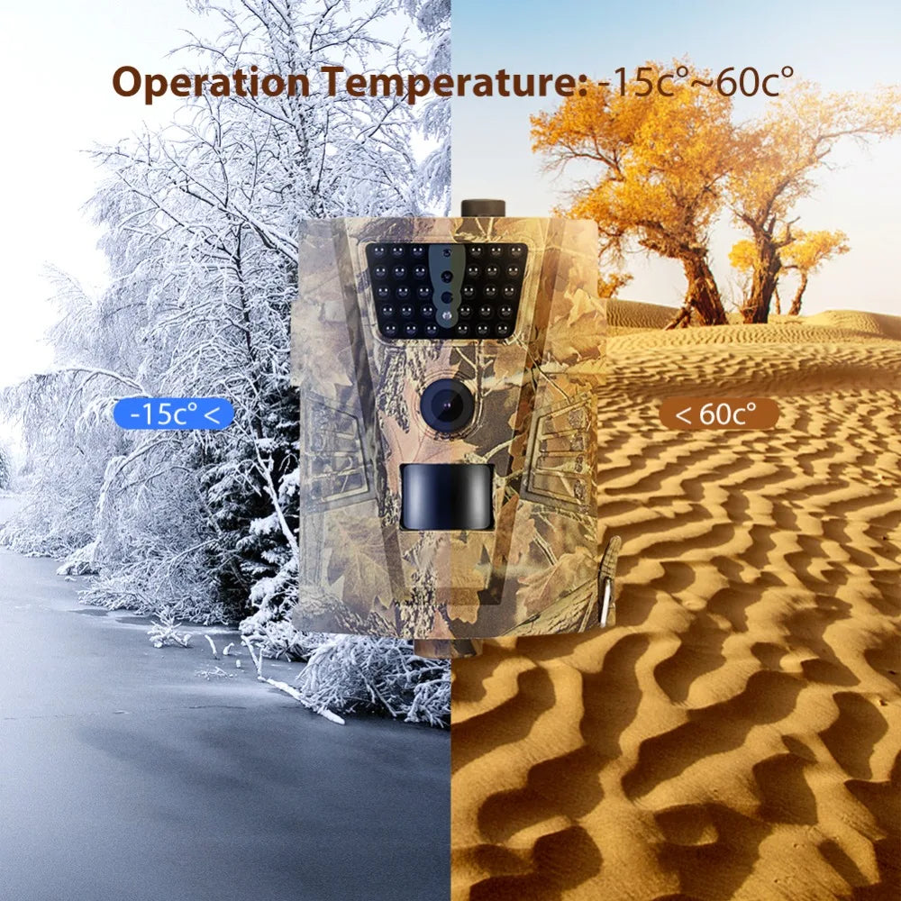12MP Waterproof Hunting Trail Camera 850NM Night Vision HT001B Wild Surveillance Photo Traps for Wildlife Tracking