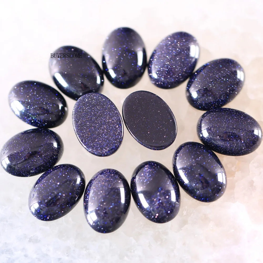 18x13MM Oval Natural Lapis Zoisite Crystal CAB Cabochon For Making Neckalce Pendant Earrings 10Pcs