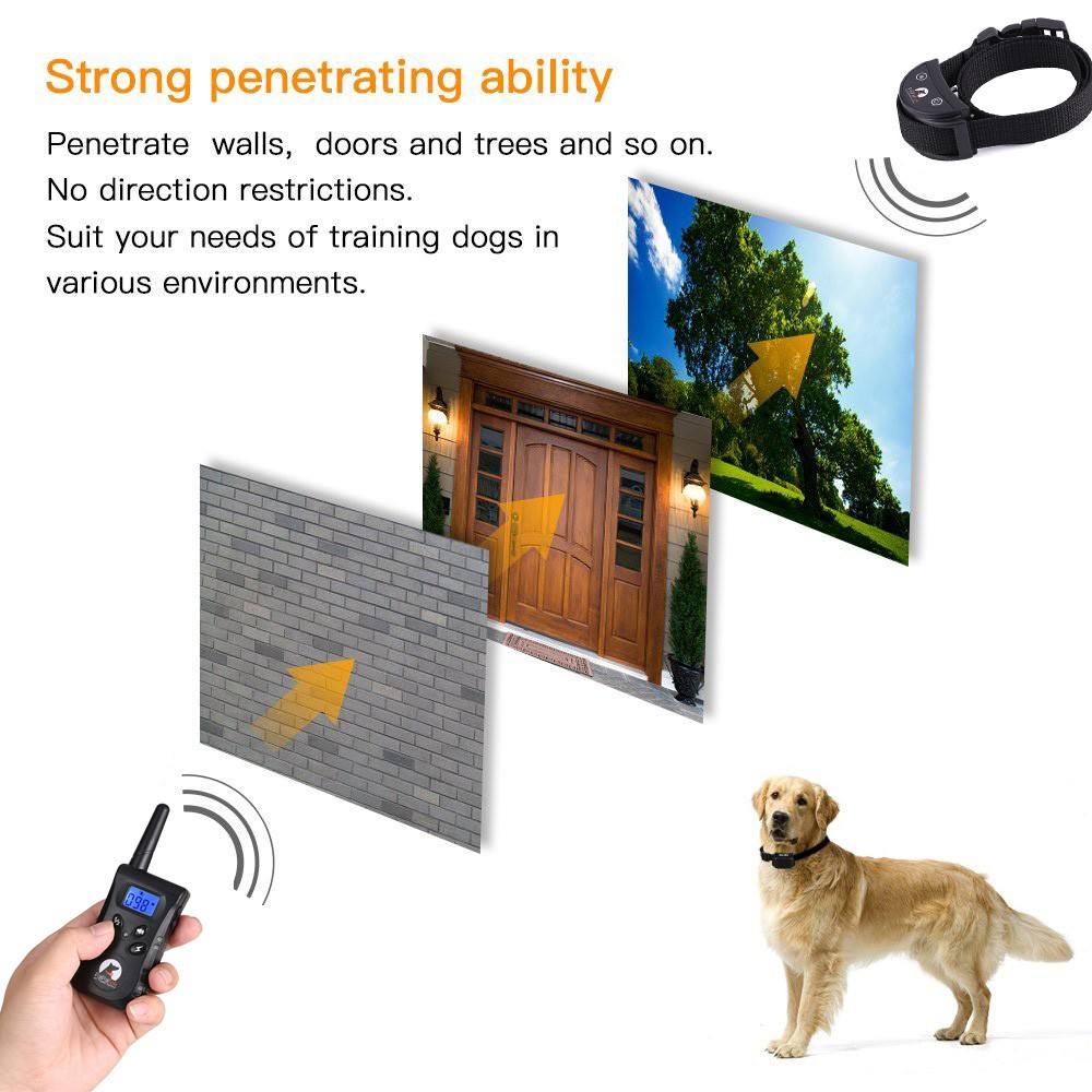 Paipaitek 500yd Dog Training Collar Anti Bark Shocker for S/M Dogs Electric Dog Collar With Remote Rechargeable Waterproof