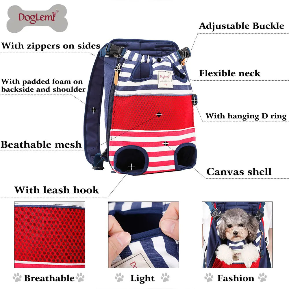 Pet dog cat carrier backpack travel carrier front chest large portable bags for pet outdoor transportin mochila para perro