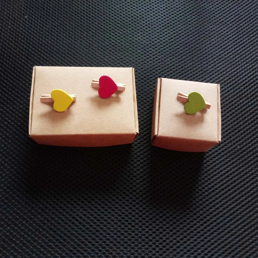 100pcs Brown Kraft Paper Box Gift Packing Box Gift Boxes For Jewelry/Wedding/Necklace Jewelry Packaging Display Storage Boxes