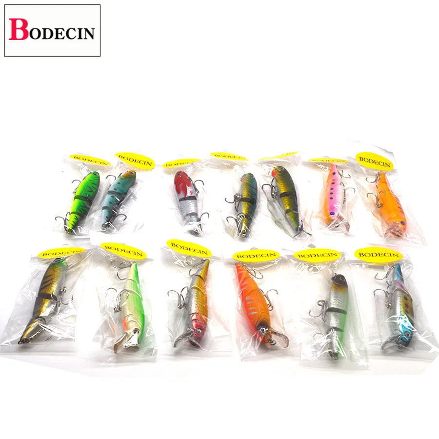 Multi Section Sea Bass Hard Fishing Lures 3D Eyes 1PCS Crankbaits Minnow Swimbait Fake Hard Bait Artificial Wobblers Carp Tackle