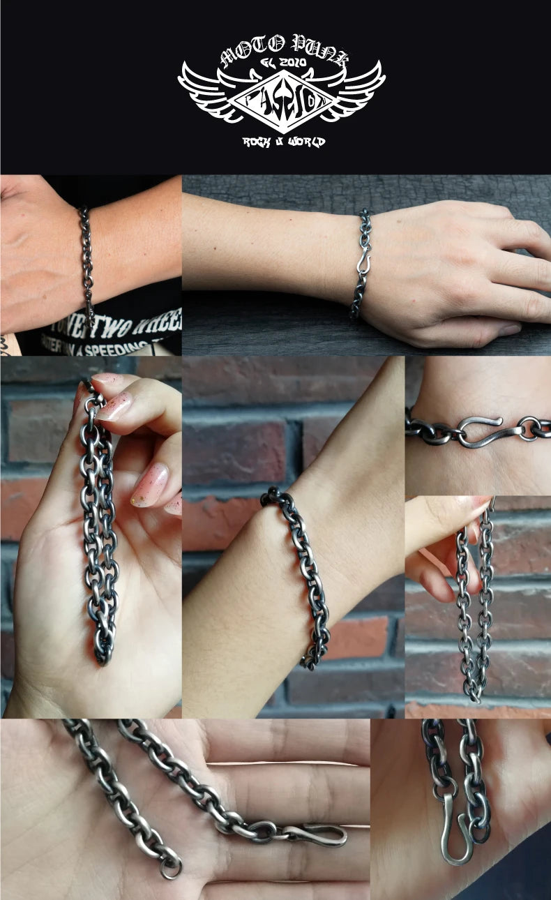 925 Silver bracelet for men women fashion Jewelry High quality brief