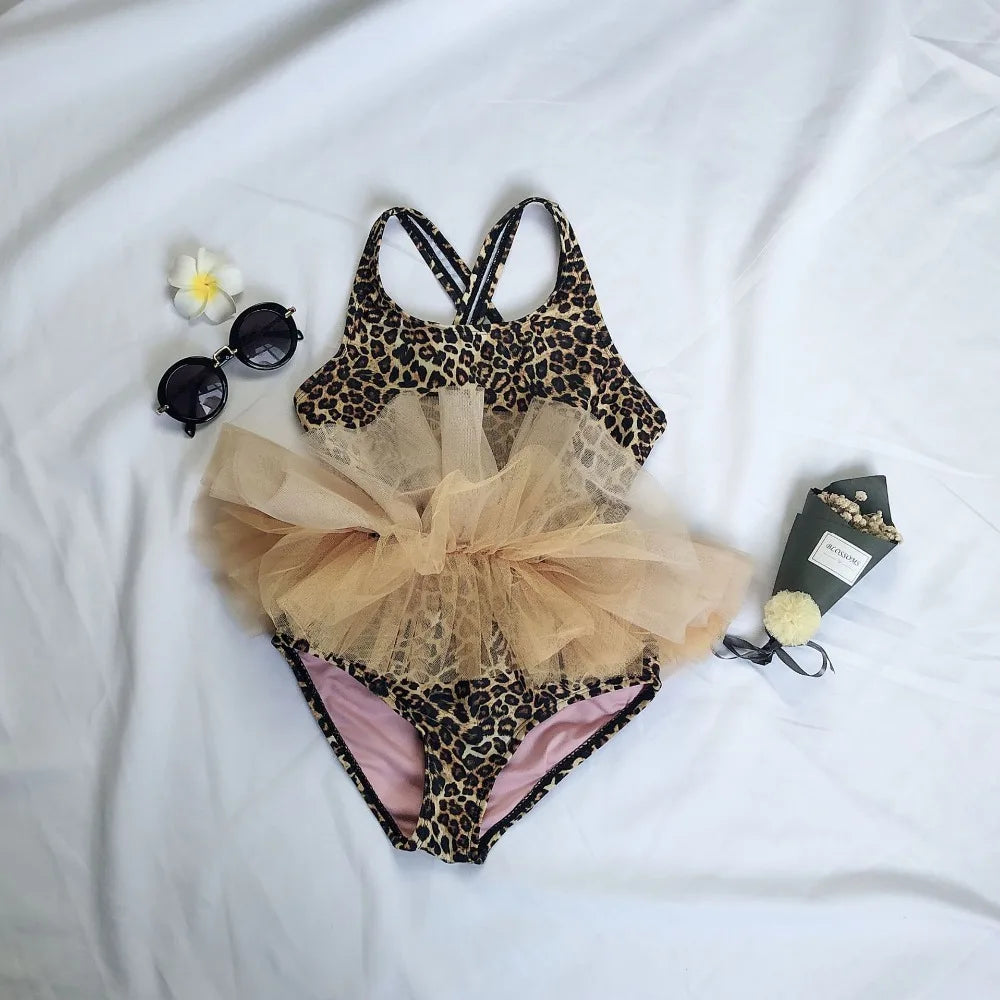 UPF 50+ Kids Swimwear Baby Girls Cartoon Tutu Swimsuit New Summer Sleeveless Beachwear Infant Clothes Bathing Suit Brand Sale