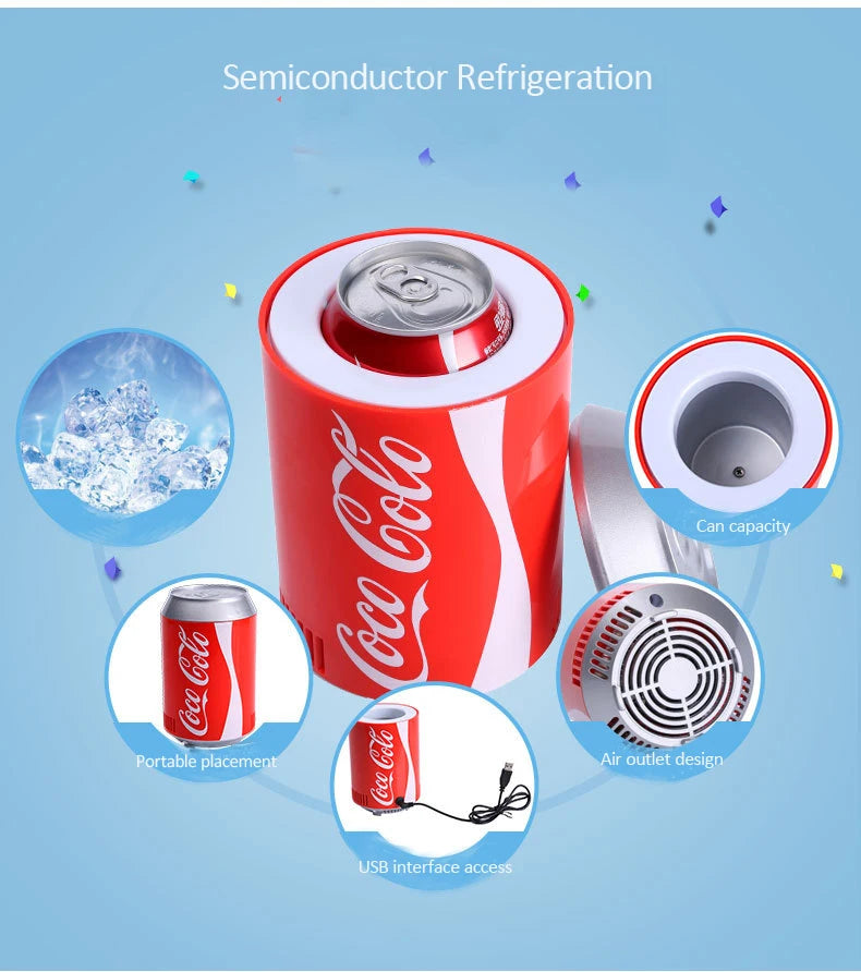 Portable Mini Fridge Hot And Cold cooler Gadget Beverage tanks Cooler Warmer Refrigerator small Movable fridge Cooler Fridge