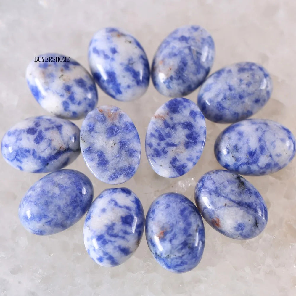 18x13MM Oval Natural Lapis Zoisite Crystal CAB Cabochon For Making Neckalce Pendant Earrings 10Pcs