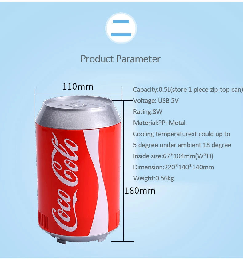 Portable Mini Fridge Hot And Cold cooler Gadget Beverage tanks Cooler Warmer Refrigerator small Movable fridge Cooler Fridge