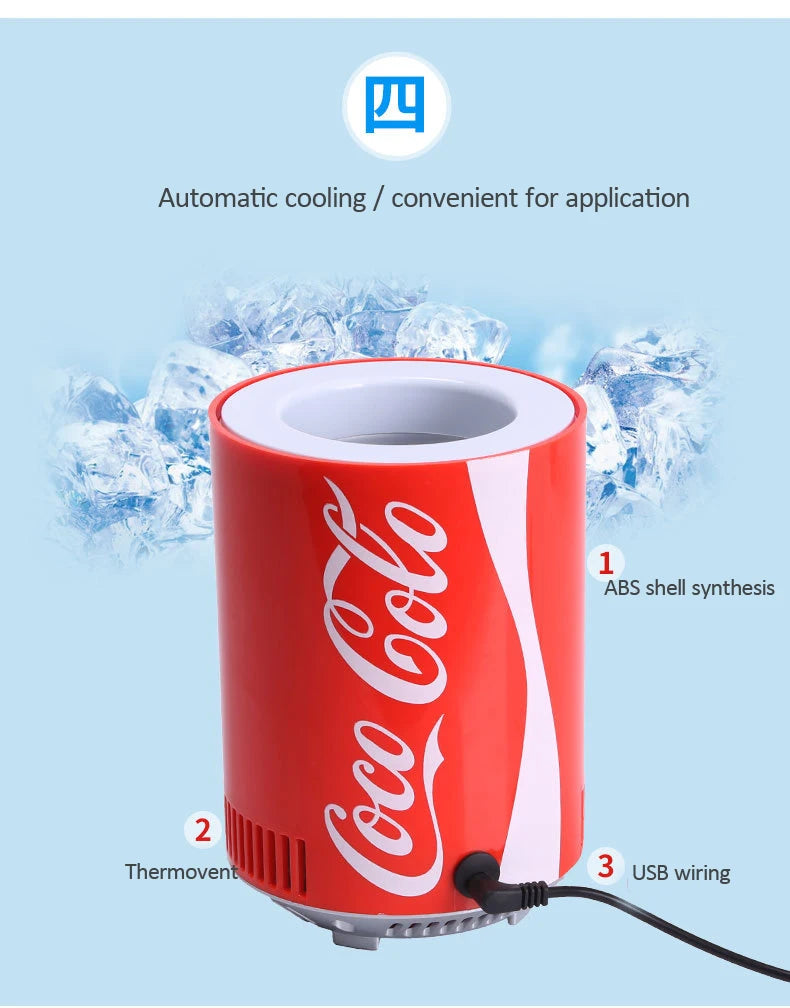 Portable Mini Fridge Hot And Cold cooler Gadget Beverage tanks Cooler Warmer Refrigerator small Movable fridge Cooler Fridge