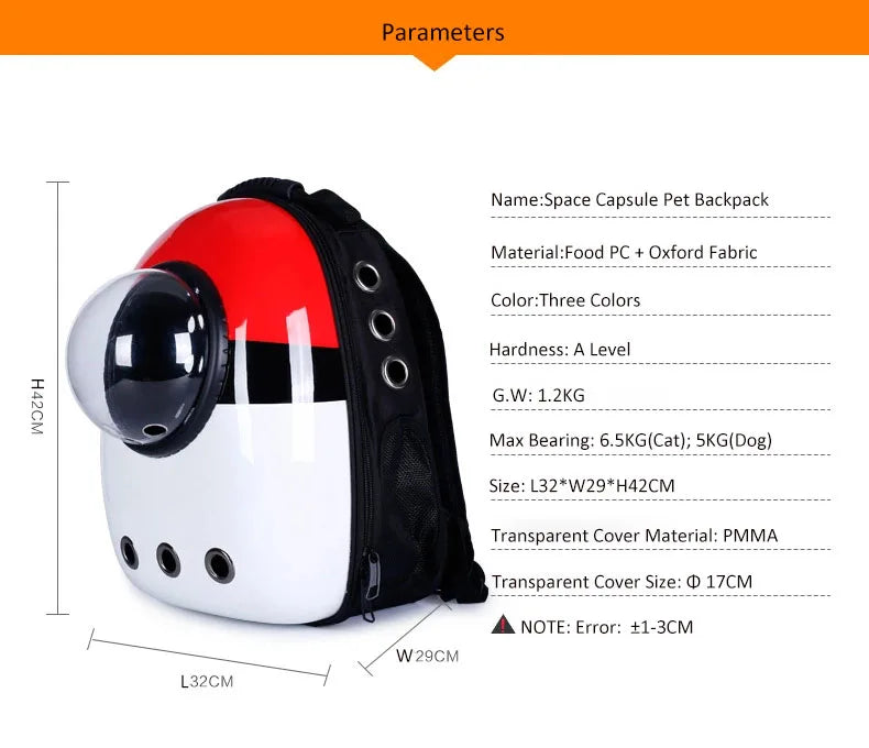 High Quality Window Transport Carrying Breathable Travel Bag Bubble Astronaut Pet Dog Space Capsule Cat Carrier Backpack