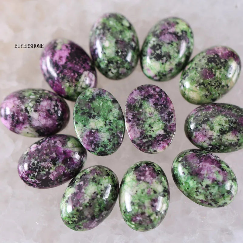 18x13MM Oval Natural Lapis Zoisite Crystal CAB Cabochon For Making Neckalce Pendant Earrings 10Pcs