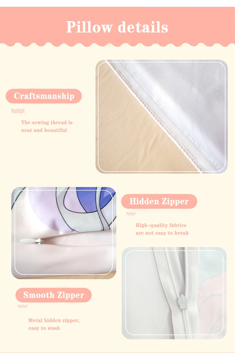 Anime Navia Caspar Hugging Body Dakimakura Cover Genshin Impact Navia Caspar Pillowcase Otaku Cushion Cover Sleeping Pillowcases
