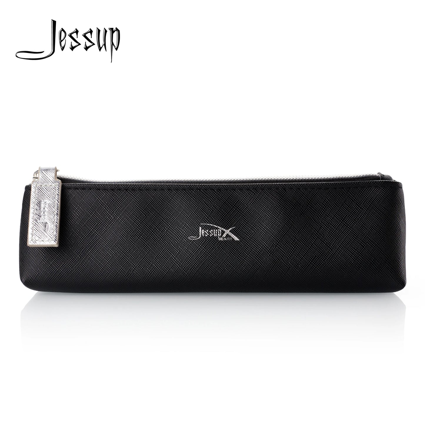 Jessup Black Cosmetic Bag Storage Set for Makeup Accessories Women Bags Make Up Tools Travel Beauty Case PU Leather