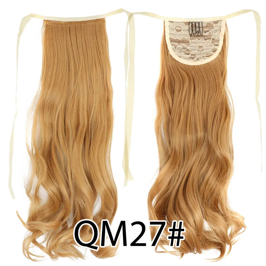 Synthetic Ponytail Long Straight Wrap Around Ponytail Hair Extension Heat-Reistant Fiber Pony Tail Fake Hairpieces For Women