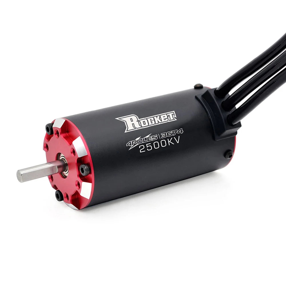 Rocket Motor 3674 Brushless Motor 2500KV 2150KV 2000KV 1650KV 1400KV w/Temp Sensor for 1/8 1/10 RC Car