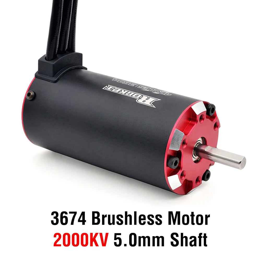 Rocket Motor 3674 Brushless Motor 2500KV 2150KV 2000KV 1650KV 1400KV w/Temp Sensor for 1/8 1/10 RC Car