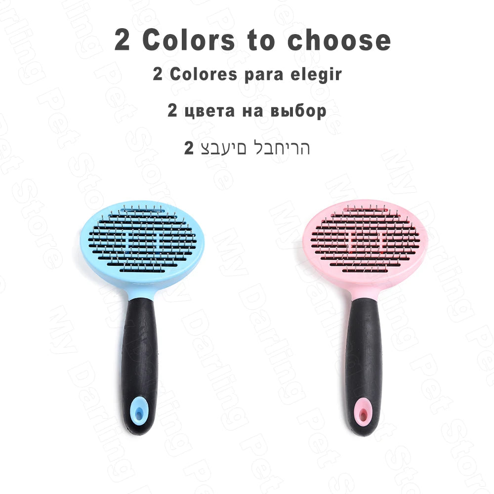 Pet Hair Comb for Cat Dog Hair Remover Double-sided Easy Deshedding Brush for Cat Grooming Tool for Long Small Hair Dog