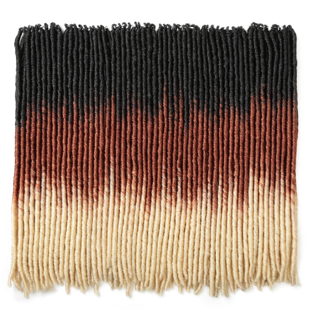 18Inch Faux Locs Crochet Hair Straight Gypsy locs Synthetic Crochet Braiding Hair 18 Stands/Pack Ombre Hair Extensions Alibaby