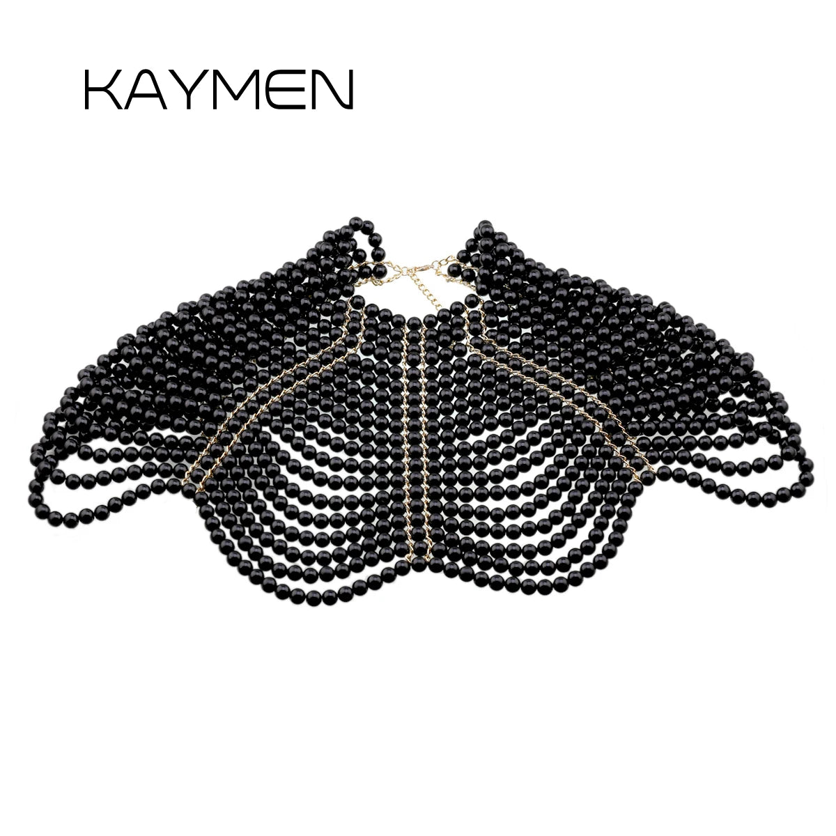 Luxury Women's Pearl Body Chain Necklaces Collar Shoulder Fashion Tops Beaded Necklaces Popular Jewelry Accessory