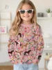 2025 Spring and Autumn Girls Korean Edition Loose Round Neck Long Sleeve T-shirt Top