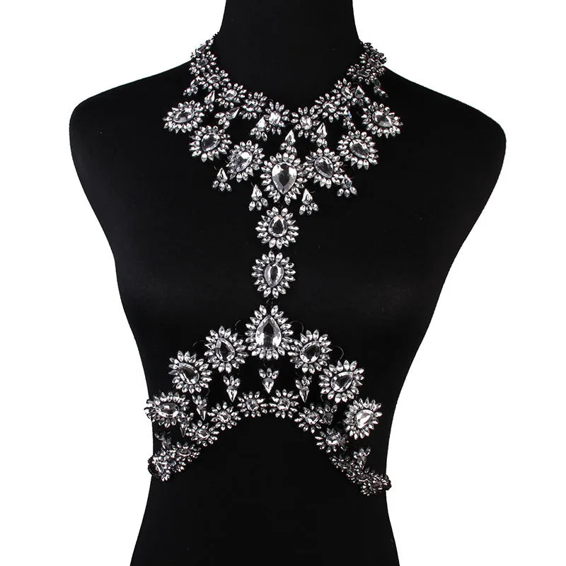 2025 Luxury Women Belly Waist Necklace Body Jewelry Crystal Rhinestone Flower Summer Lady Sexy Bikini Beach Wedding Jewelry Gift