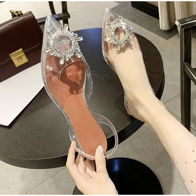 ZUZI Luxury Women Pumps 2022 Transparent High Heels Sexy Pointed Toe Slip-on Wedding Party Brand Fashion Shoes for Lady 34-41