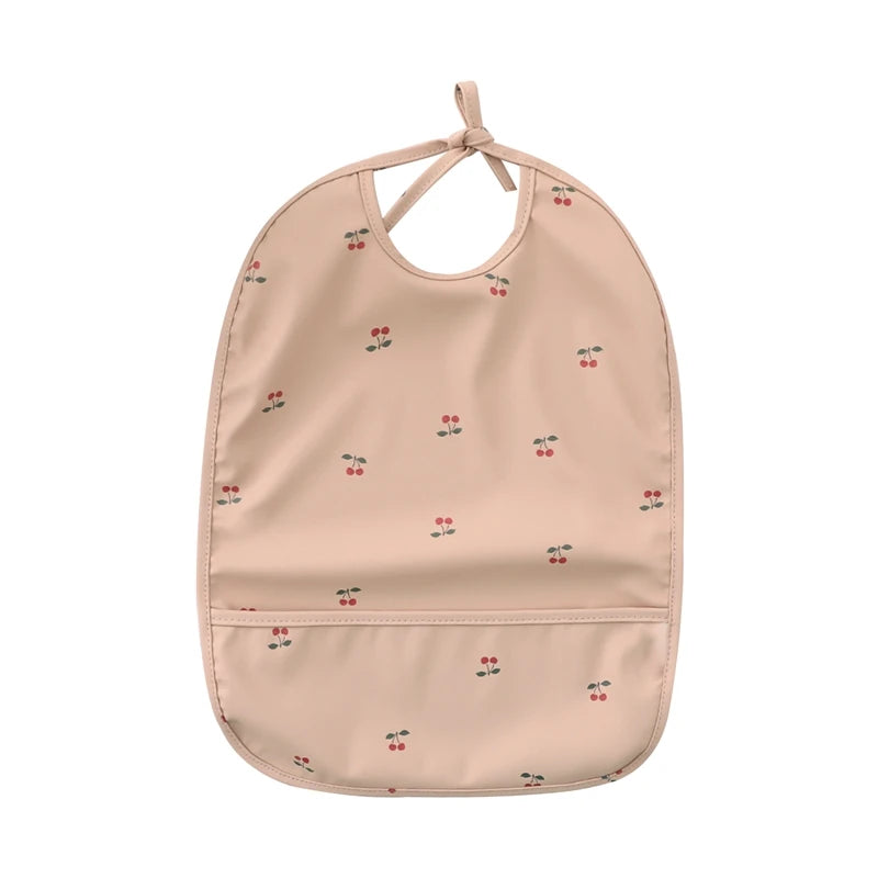 Let's Make Bib with Pocket Baby Stuff Children Accessories Feeding Drawing Apron Waterproof Adjustable Cute Print Bibs