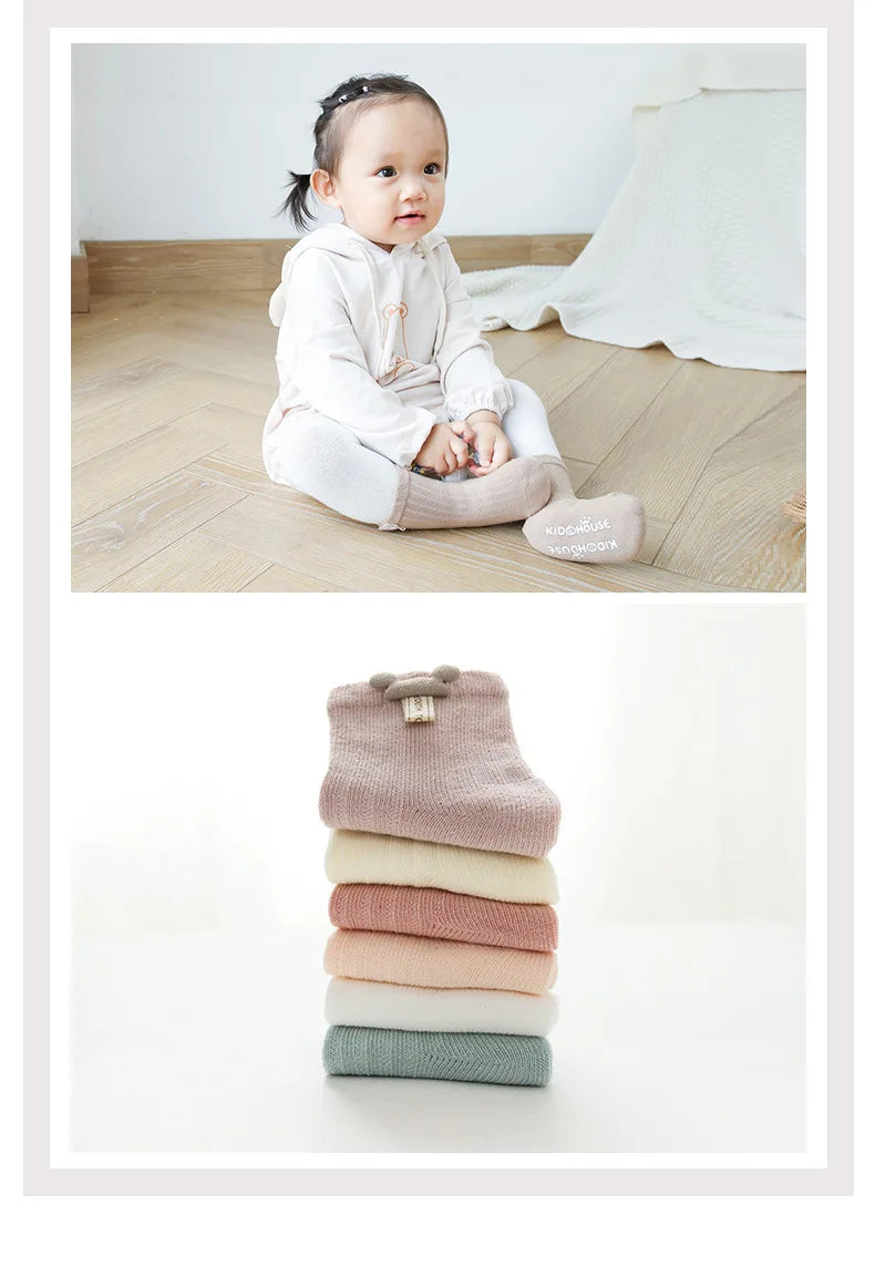 3 Pairs/Lot Infant Sock Cartoon Newborn Baby Socks Dispensing Glue Non-slip Cute Boys Girls Baby Socks Kids Sock Floor Socks