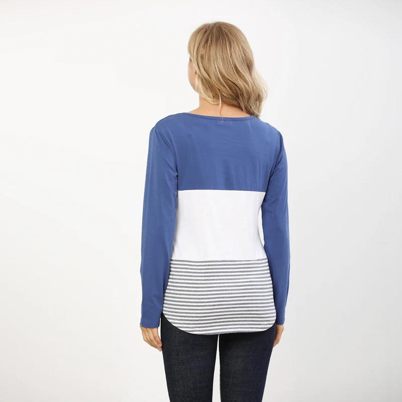 Pregnancy Maternity Clothes Autumn Long Sleeve Breastfeeding Tops For Pregnant Women Nursing Top Maternity T-shirt Freeshipping
